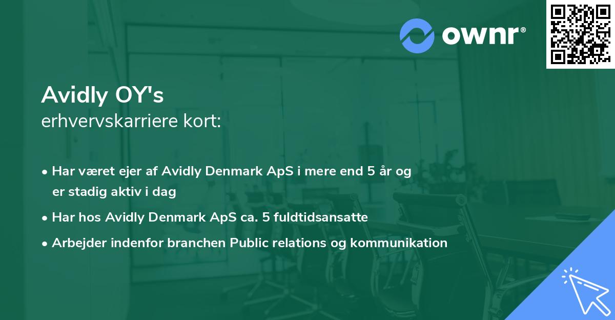 Avidly OY's erhvervskarriere kort