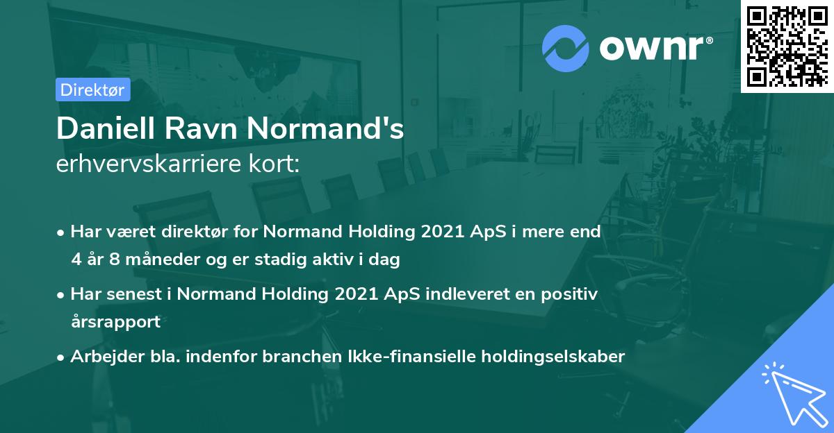 Daniell Ravn Normand's erhvervskarriere kort
