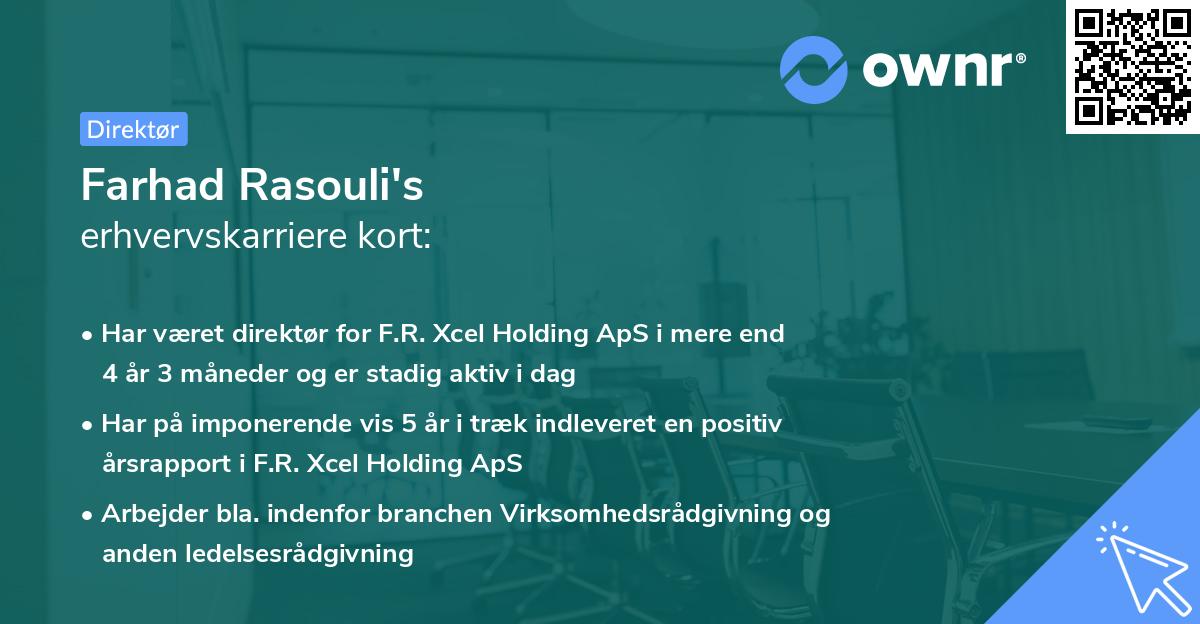 Farhad Rasouli's erhvervskarriere kort