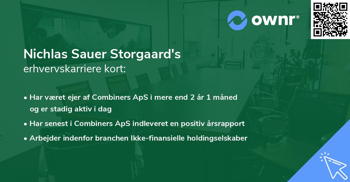Nichlas Sauer Storgaard's erhvervskarriere kort