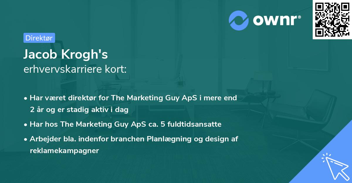 Jacob Krogh's erhvervskarriere kort