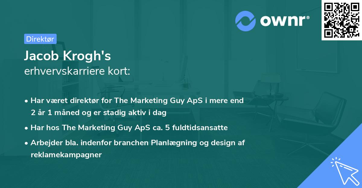 Jacob Krogh's erhvervskarriere kort