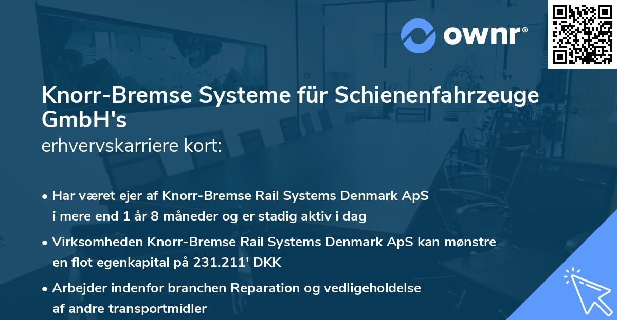 Knorr-Bremse Systeme für Schienenfahrzeuge GmbH's erhvervskarriere kort