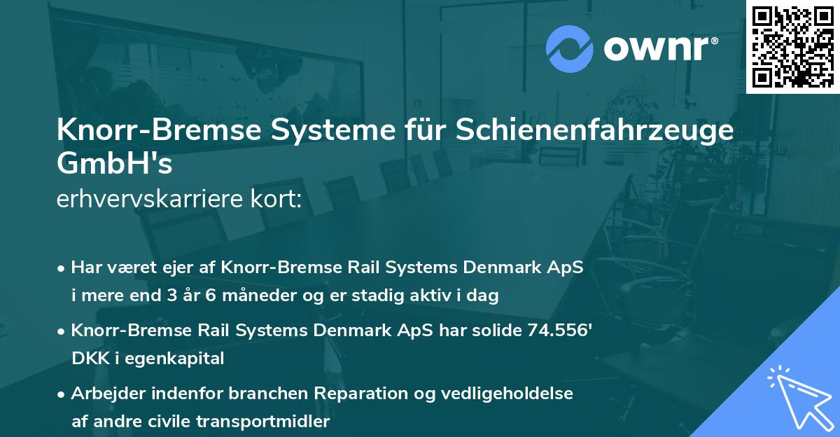 Knorr-Bremse Systeme für Schienenfahrzeuge GmbH's erhvervskarriere kort