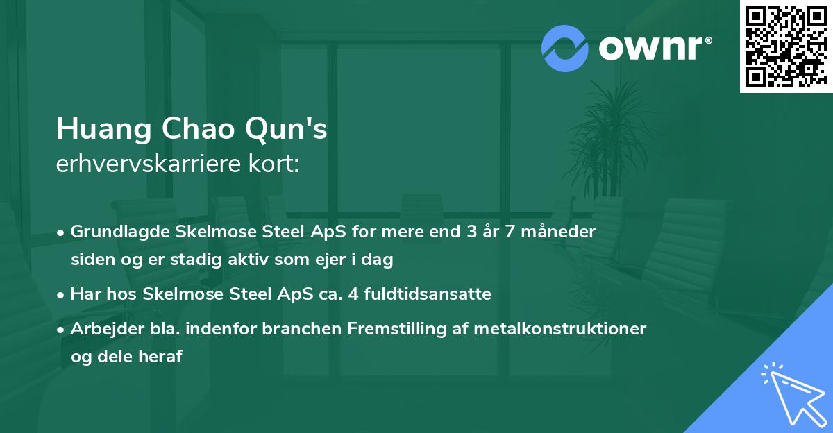 Huang Chao Qun's erhvervskarriere kort