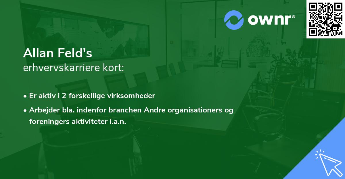 Allan Feld's erhvervskarriere kort