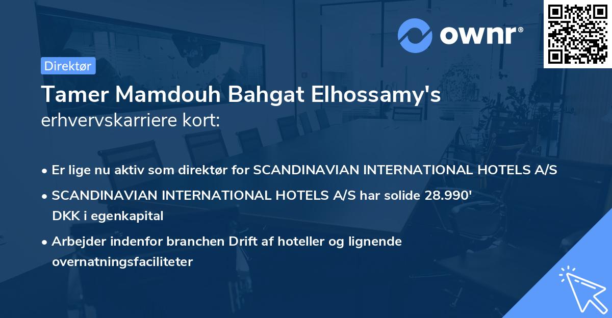 Tamer Mamdouh Bahgat Elhossamy's erhvervskarriere kort