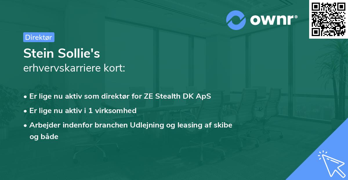 Stein Sollie's erhvervskarriere kort
