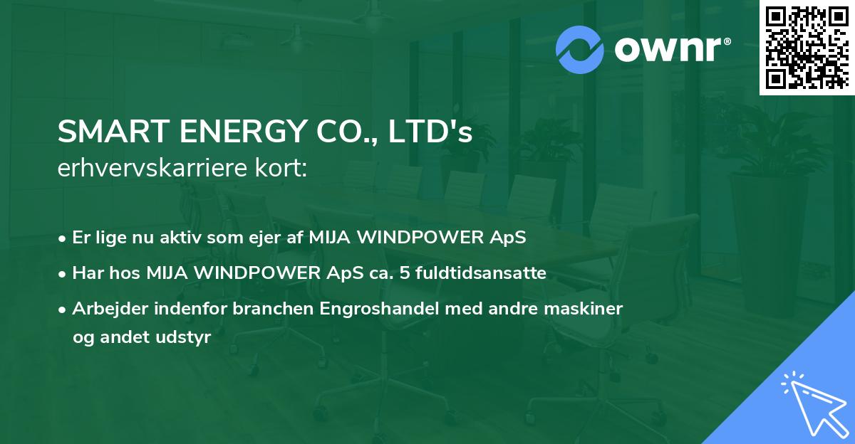 SMART ENERGY CO., LTD's erhvervskarriere kort