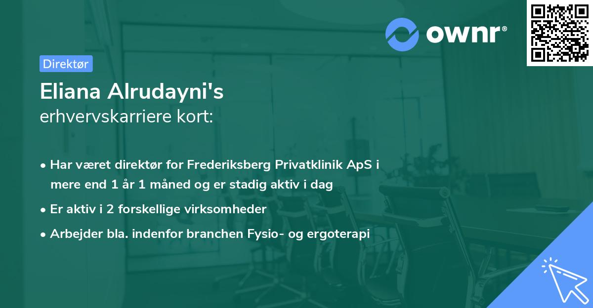 Eliana Alrudayni's erhvervskarriere kort