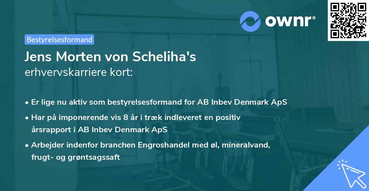 Jens Morten von Scheliha's erhvervskarriere kort