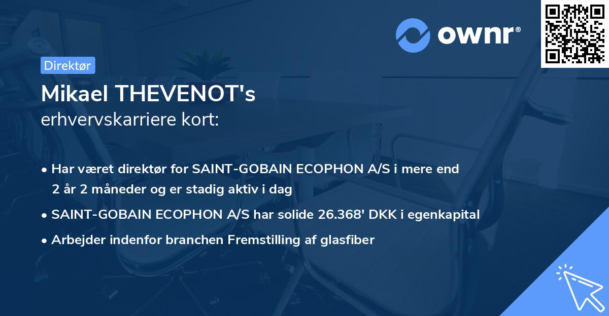 Mikael THEVENOT's erhvervskarriere kort