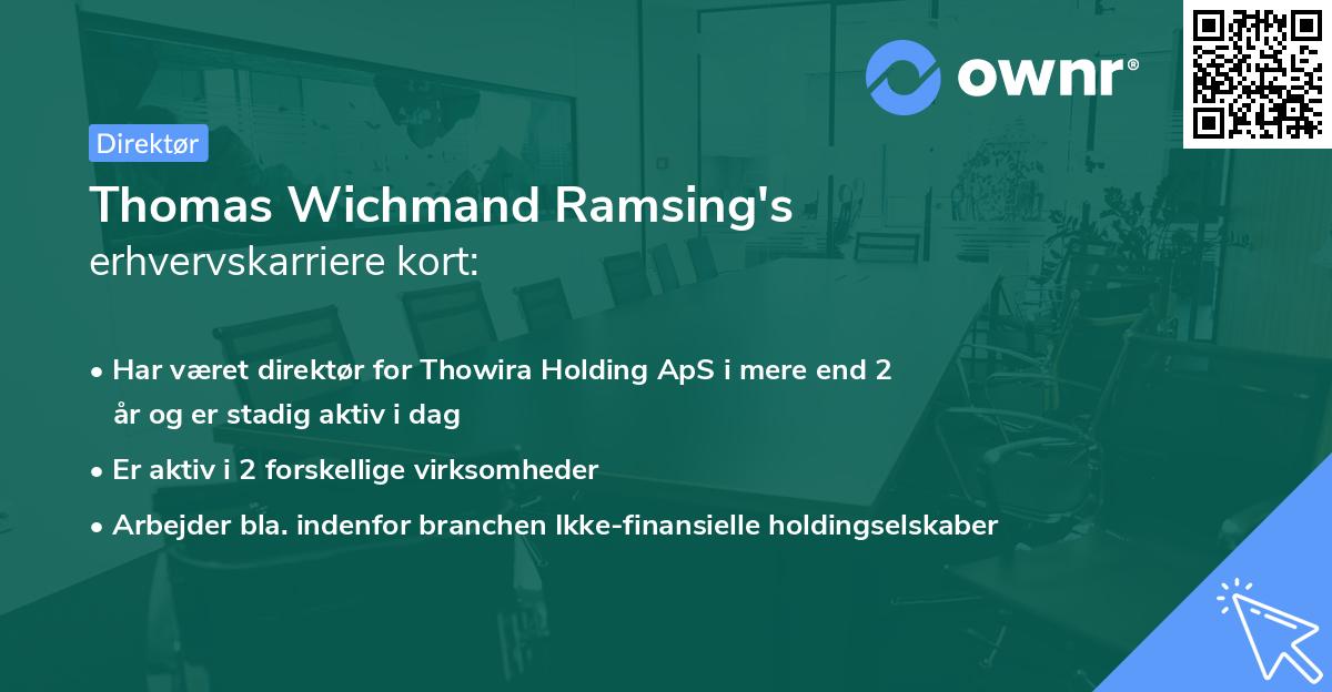 Thomas Wichmand Ramsing's erhvervskarriere kort