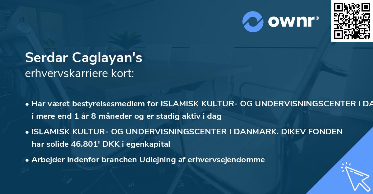 Serdar Caglayan's erhvervskarriere kort