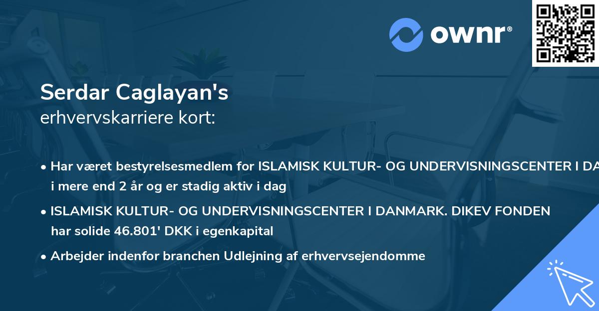 Serdar Caglayan's erhvervskarriere kort