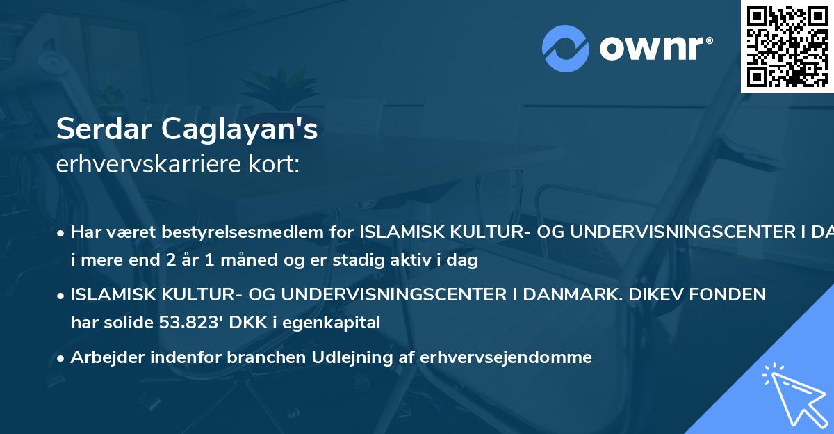 Serdar Caglayan's erhvervskarriere kort