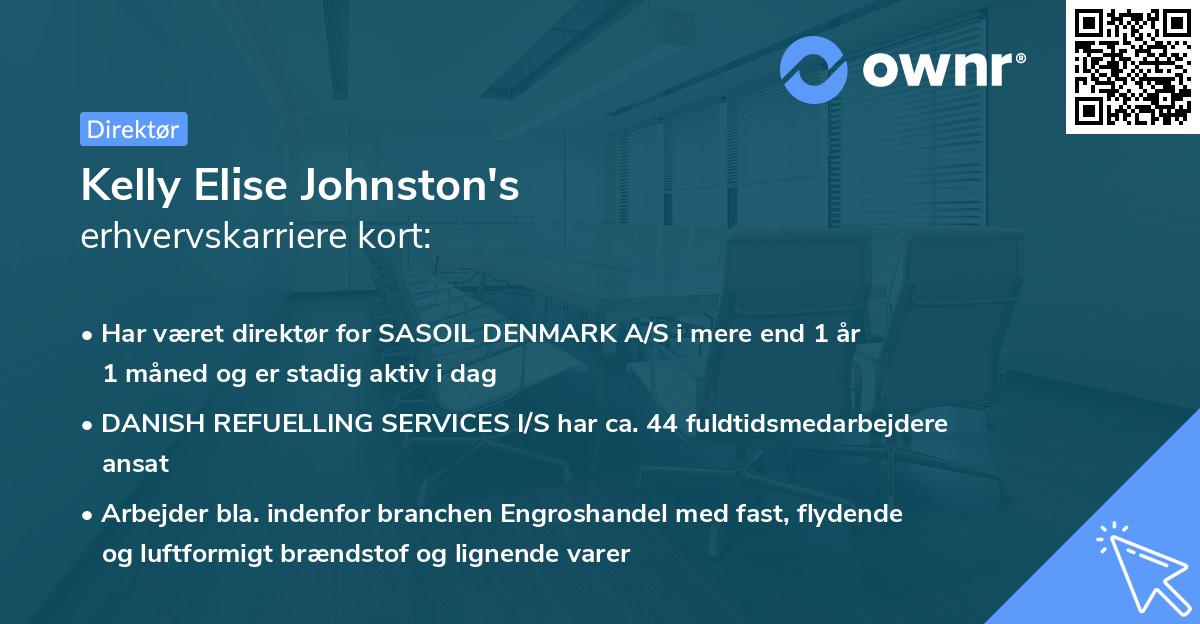 Kelly Elise Johnston's erhvervskarriere kort