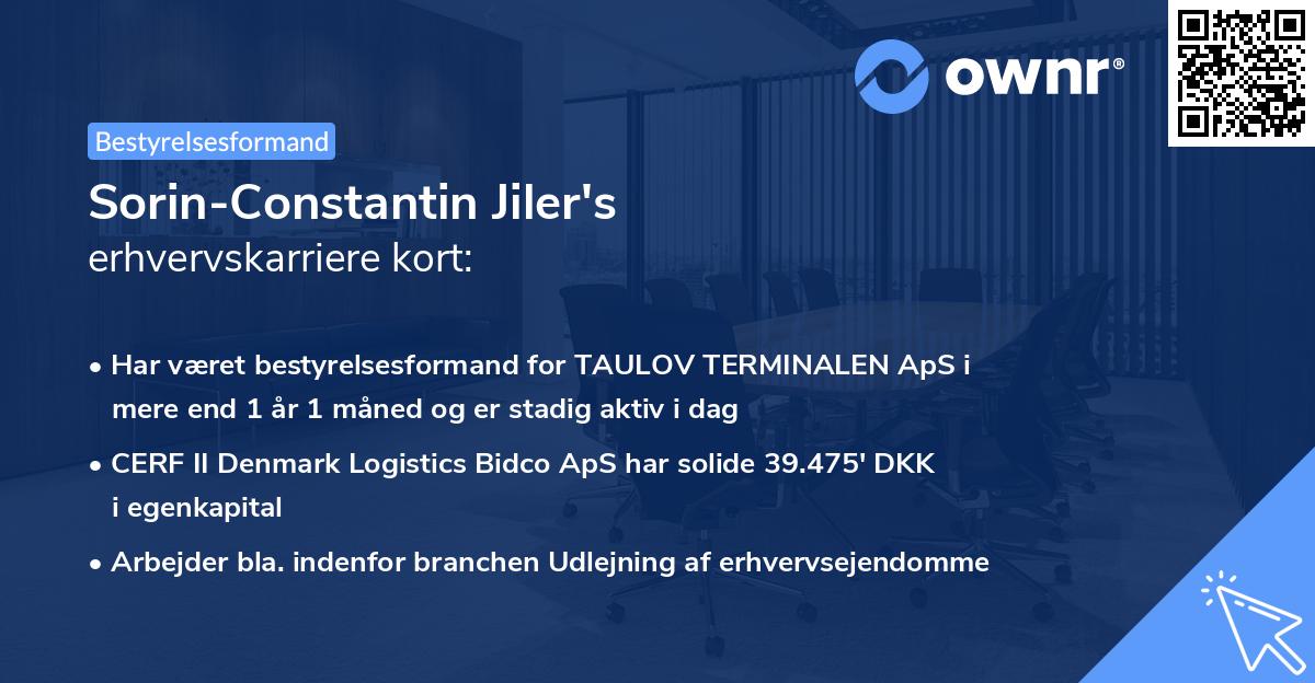 Sorin-Constantin Jiler's erhvervskarriere kort