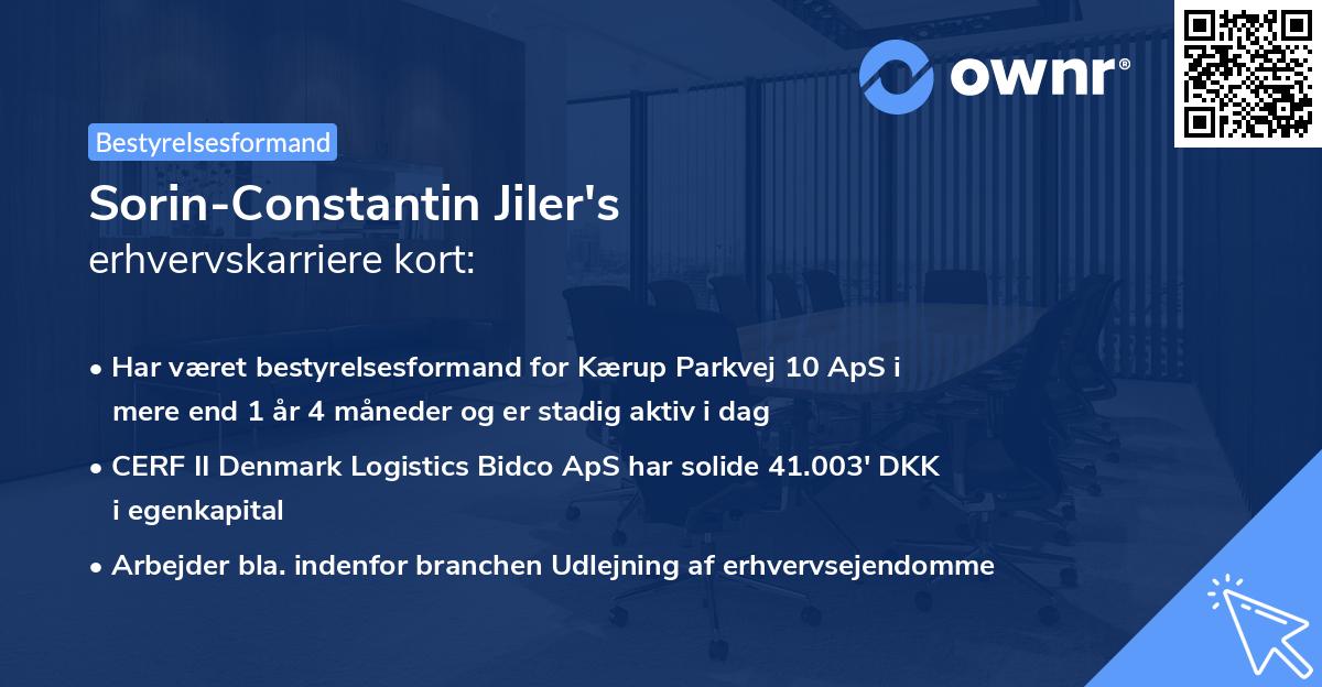 Sorin-Constantin Jiler's erhvervskarriere kort