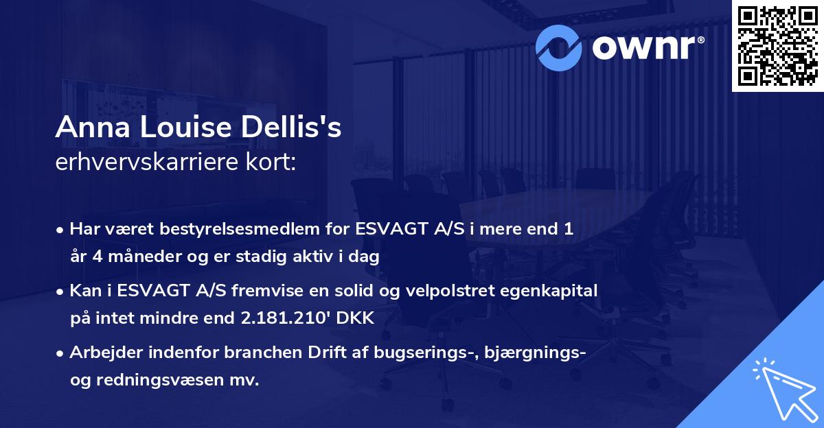 Anna Louise Dellis's erhvervskarriere kort