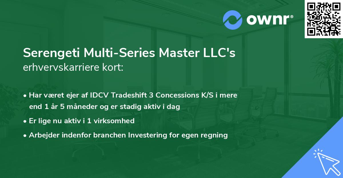 Serengeti Multi-Series Master LLC's erhvervskarriere kort