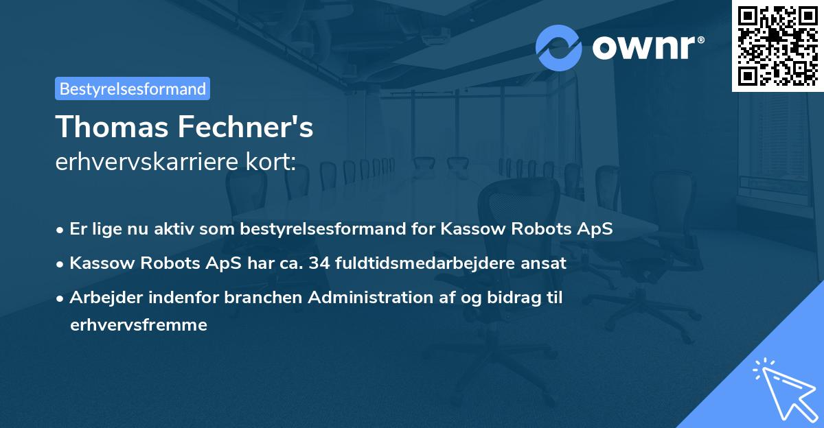 Thomas Fechner's erhvervskarriere kort