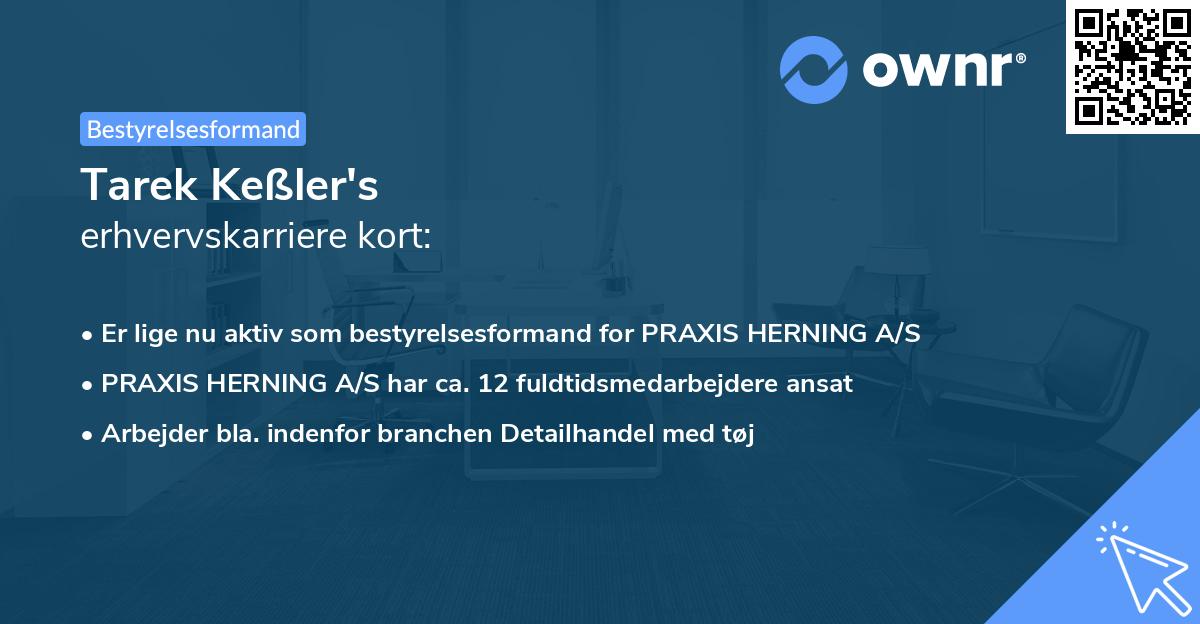 Tarek Keßler's erhvervskarriere kort