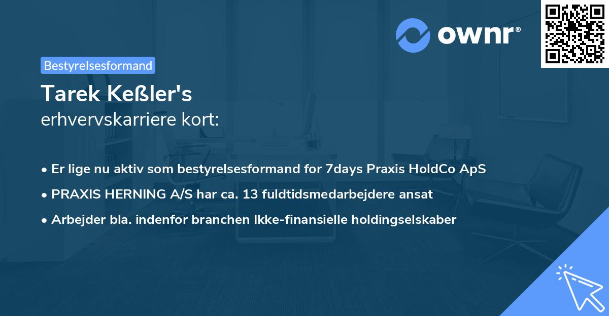 Tarek Keßler's erhvervskarriere kort