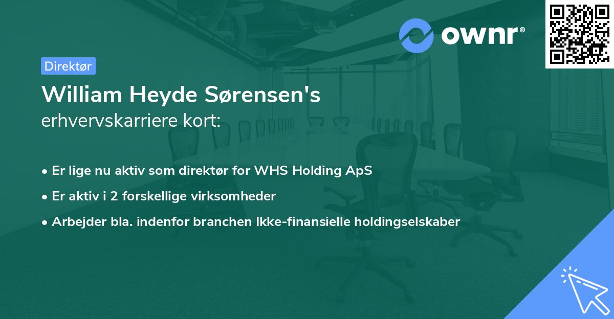 William Heyde Sørensen's erhvervskarriere kort