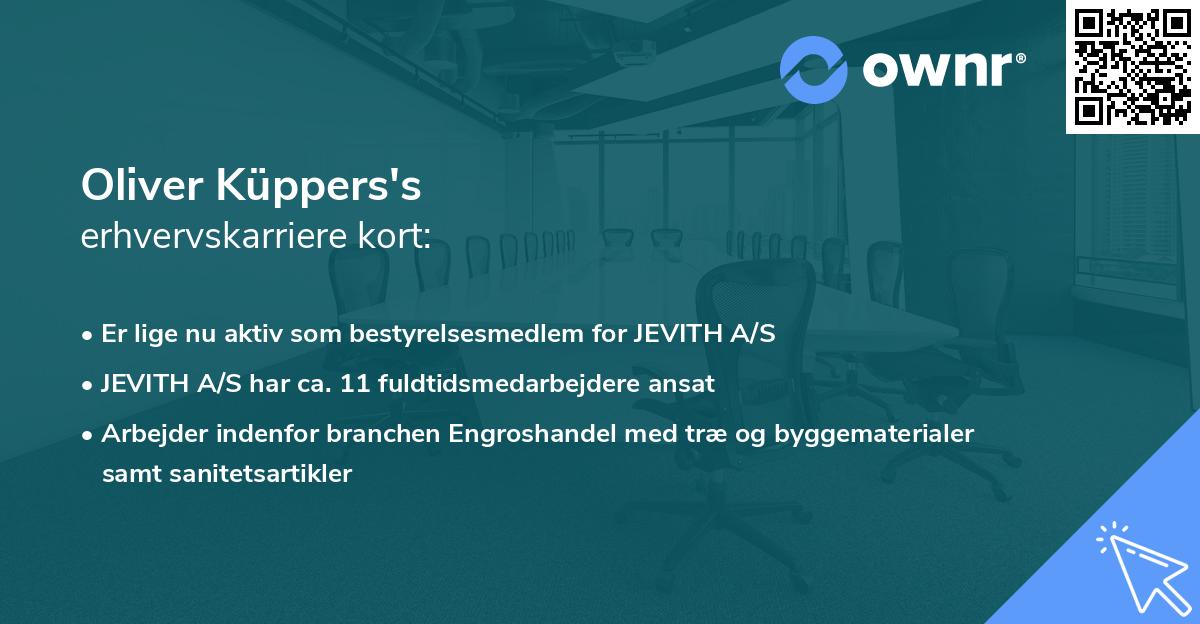 Oliver Küppers's erhvervskarriere kort