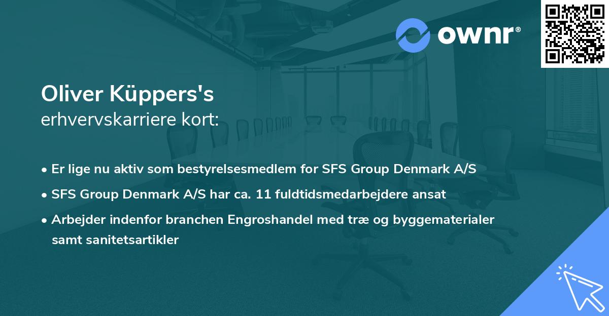 Oliver Küppers's erhvervskarriere kort