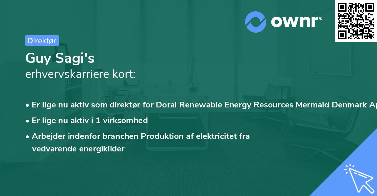 Guy Sagi's erhvervskarriere kort