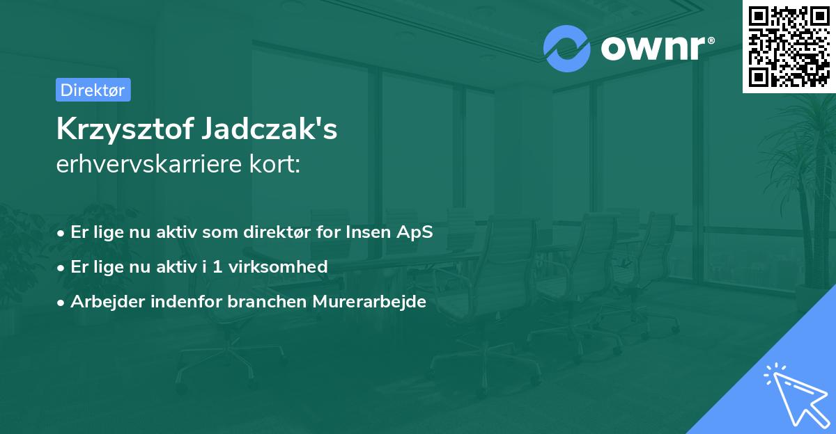 Krzysztof Jadczak's erhvervskarriere kort