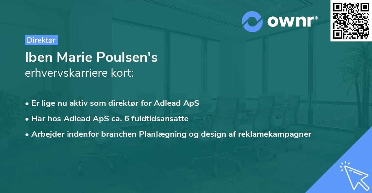 Iben Marie Poulsen's erhvervskarriere kort