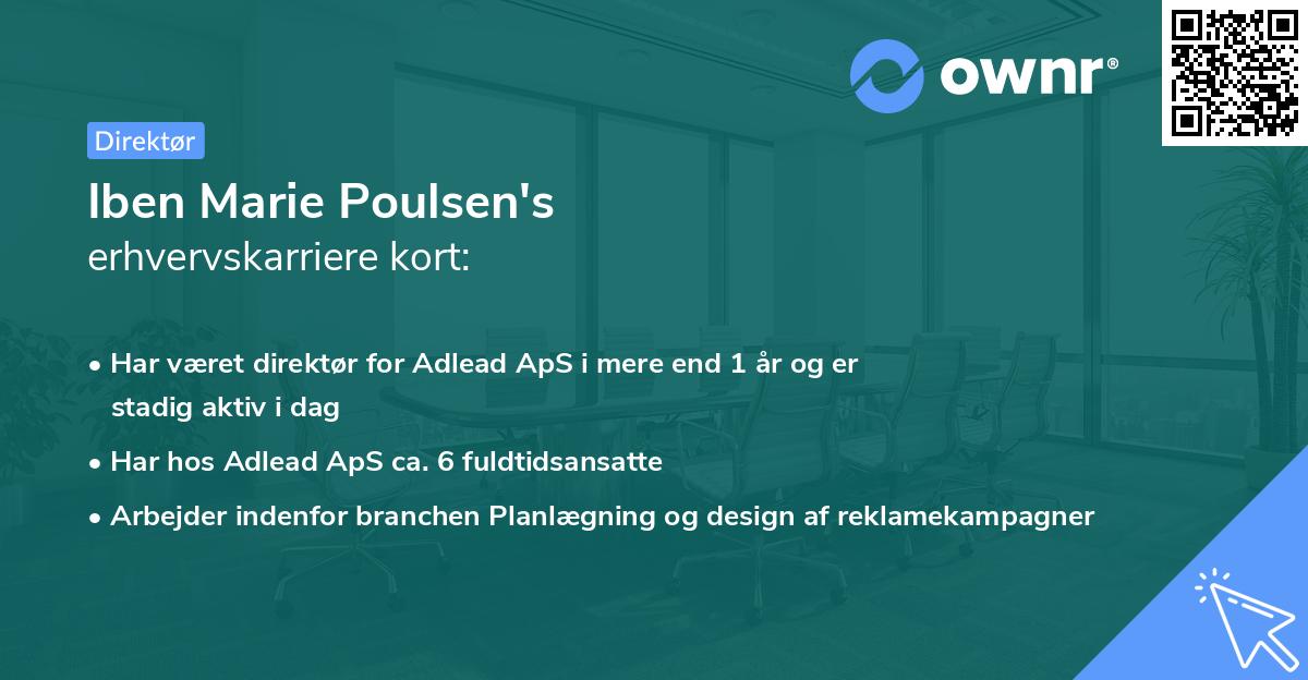 Iben Marie Poulsen's erhvervskarriere kort