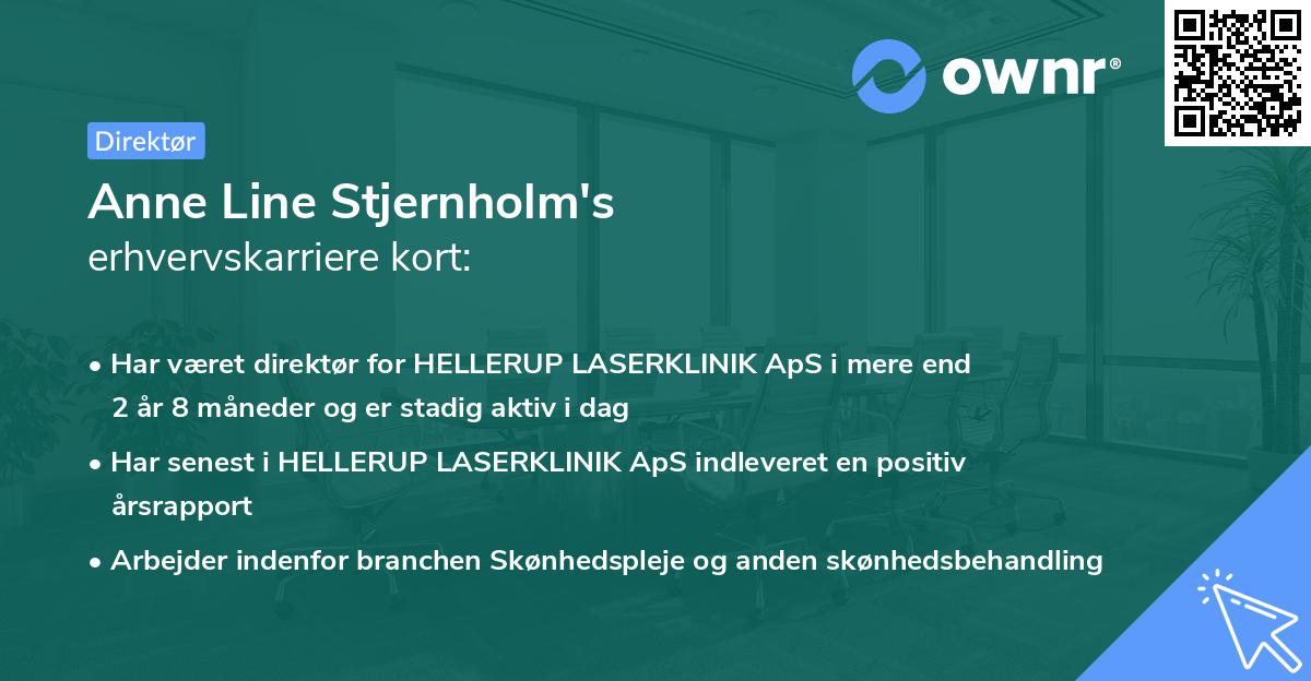 Anne Line Stjernholm's erhvervskarriere kort