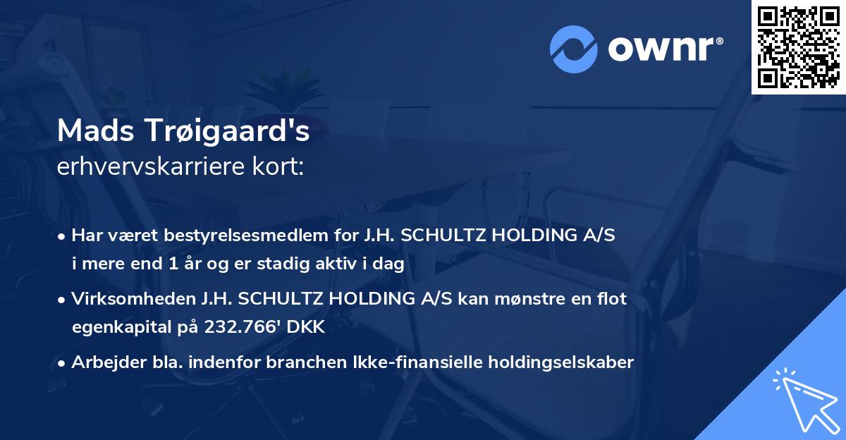 Mads Trøigaard's erhvervskarriere kort