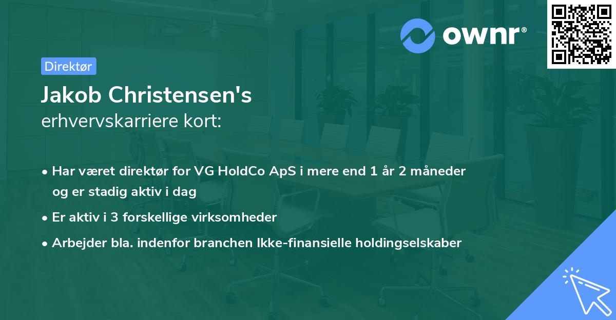 Jakob Christensen's erhvervskarriere kort