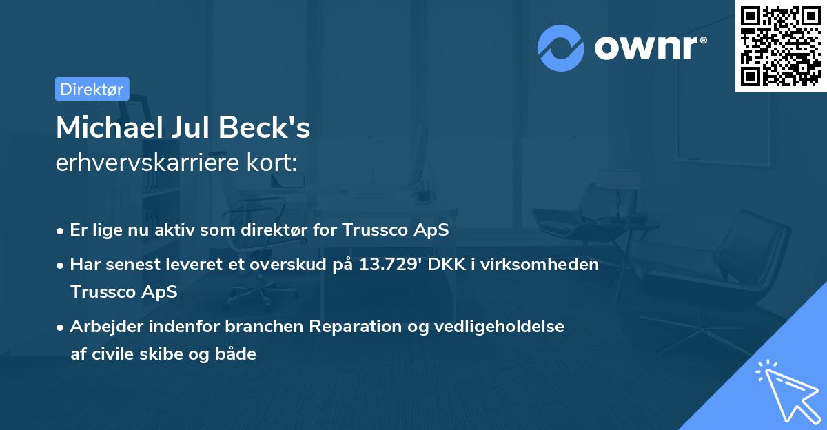 Michael Jul Beck's erhvervskarriere kort