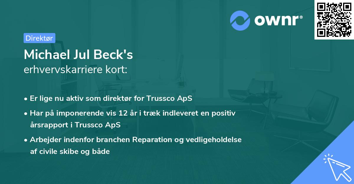 Michael Jul Beck's erhvervskarriere kort