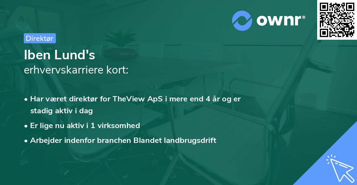 Iben Lund's erhvervskarriere kort