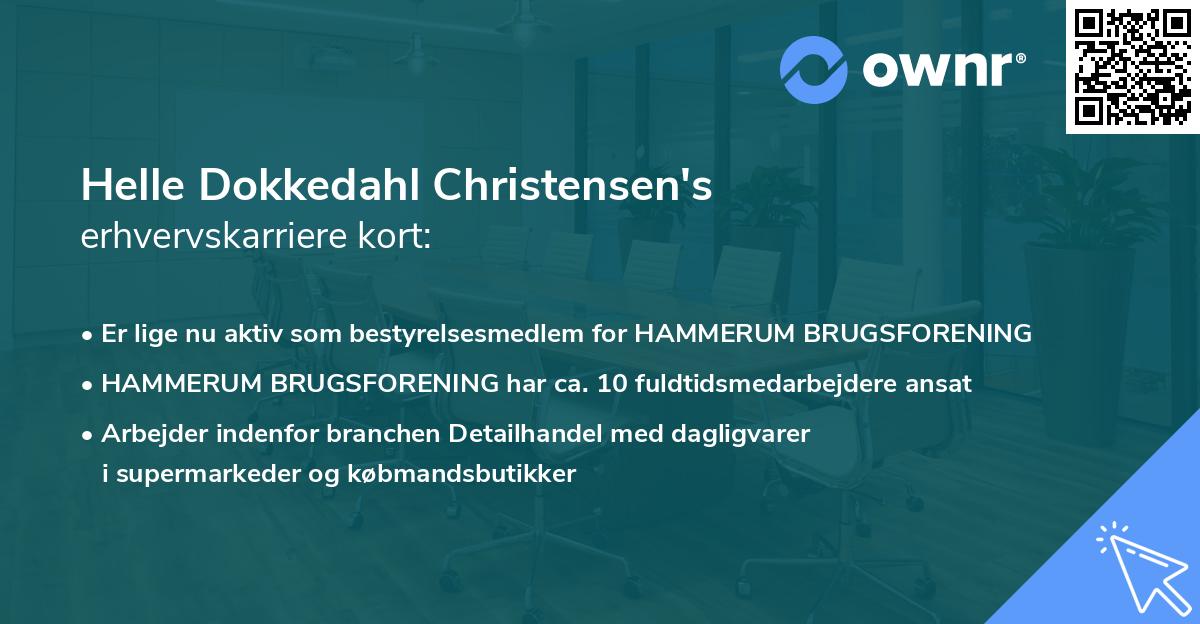 Helle Dokkedahl Christensen's erhvervskarriere kort