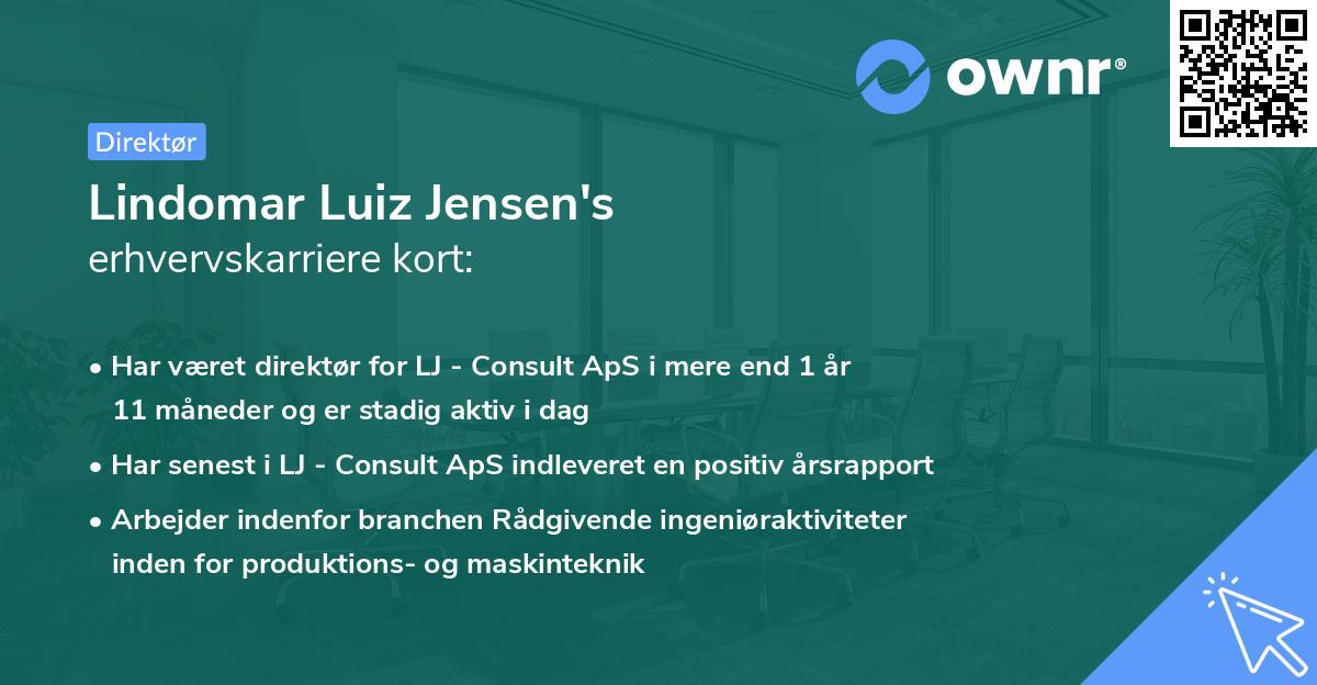 Lindomar Luiz Jensen's erhvervskarriere kort