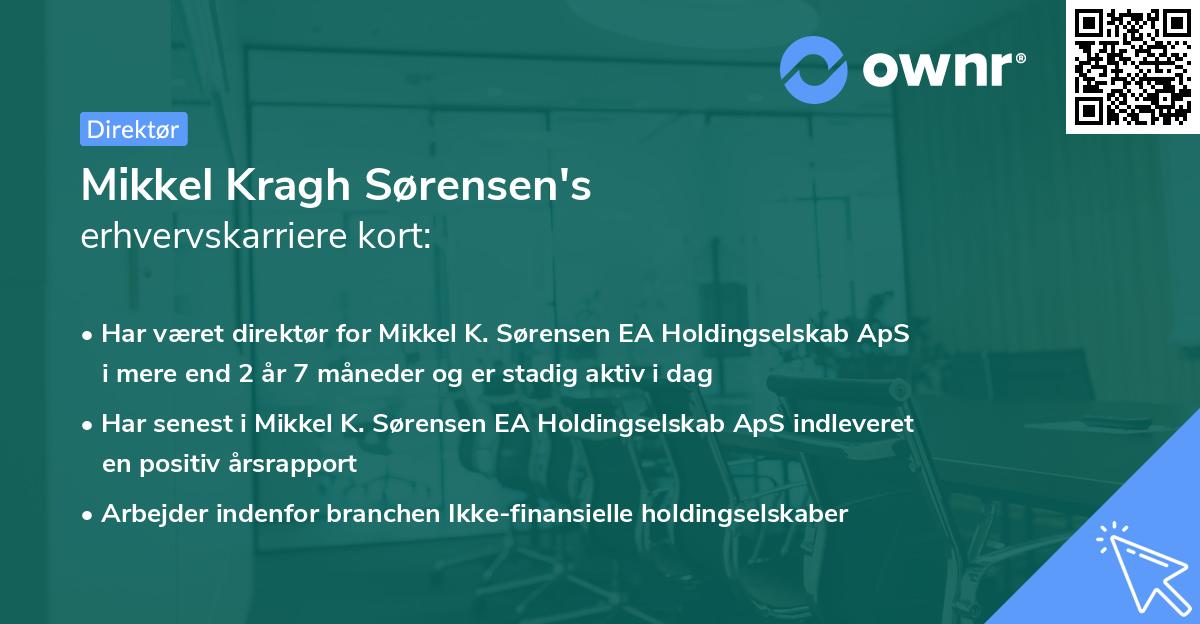 Mikkel Kragh Sørensen's erhvervskarriere kort