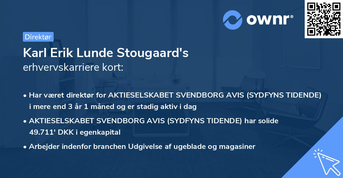 Karl Erik Lunde Stougaard's erhvervskarriere kort