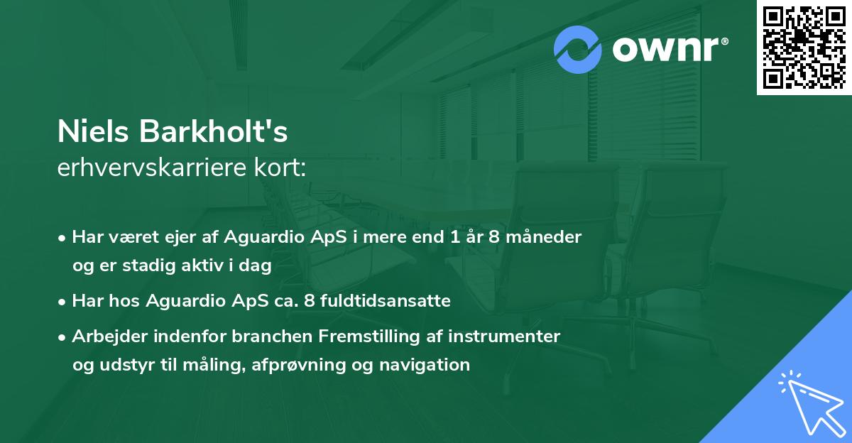 Niels Barkholt's erhvervskarriere kort