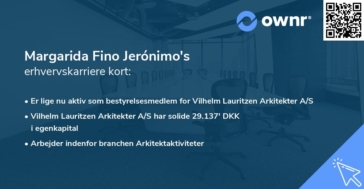 Margarida Fino Jerónimo's erhvervskarriere kort