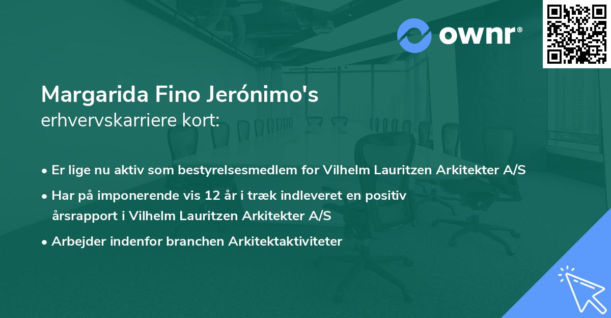 Margarida Fino Jerónimo's erhvervskarriere kort