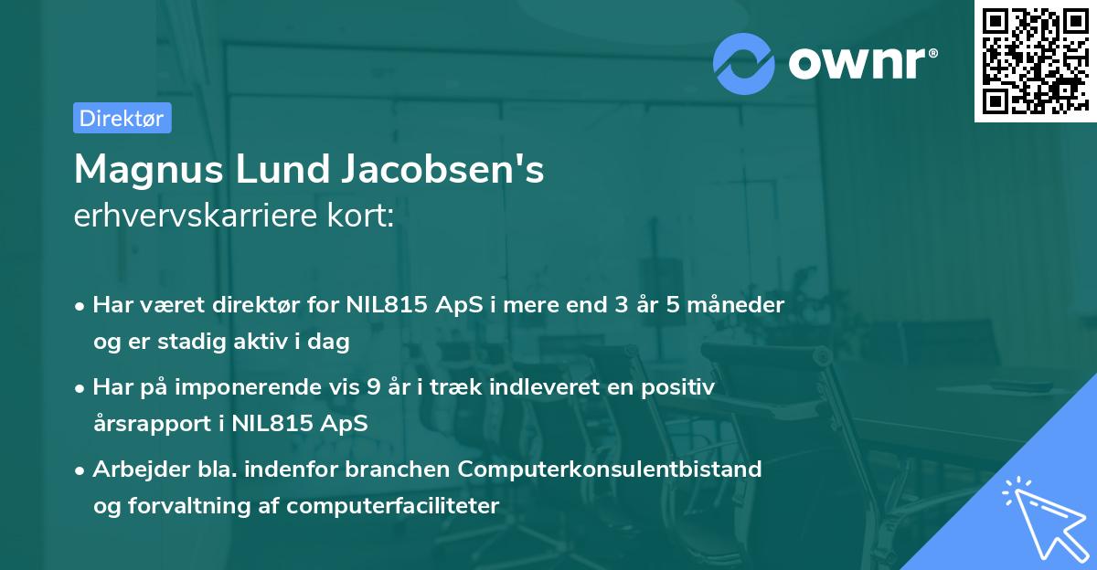 Magnus Lund Jacobsen's erhvervskarriere kort