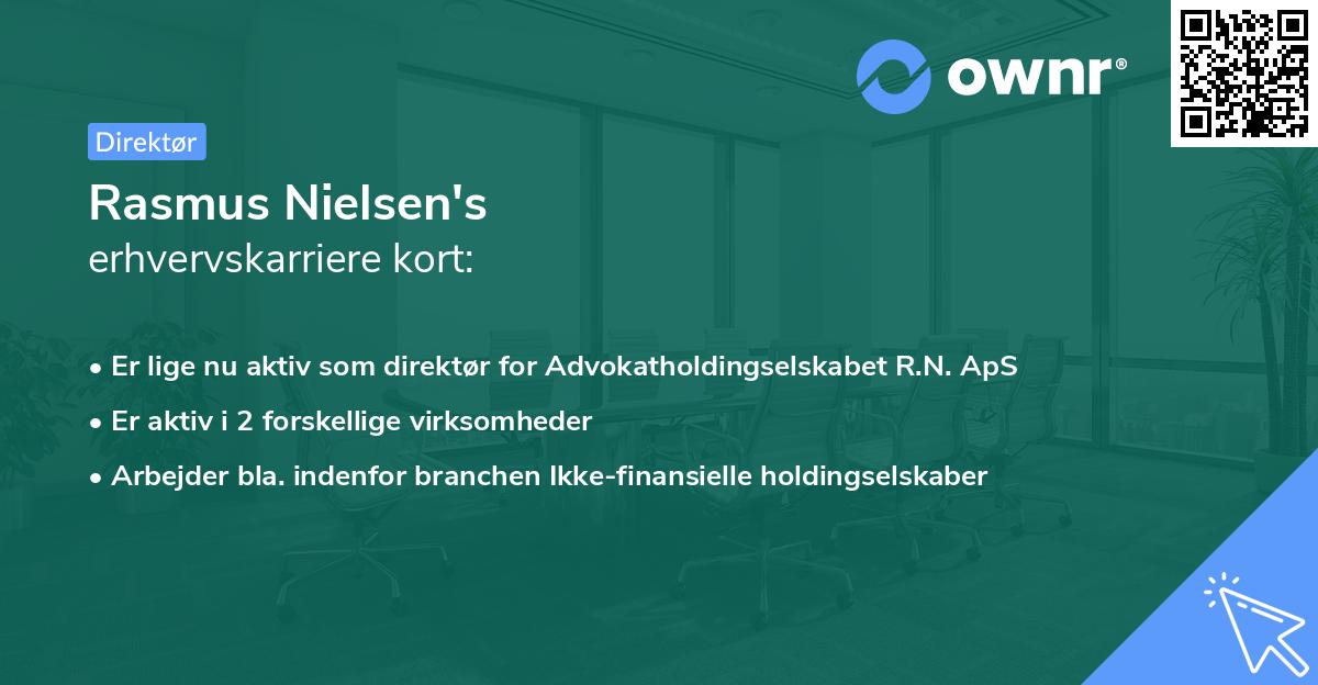 Rasmus Nielsen's erhvervskarriere kort